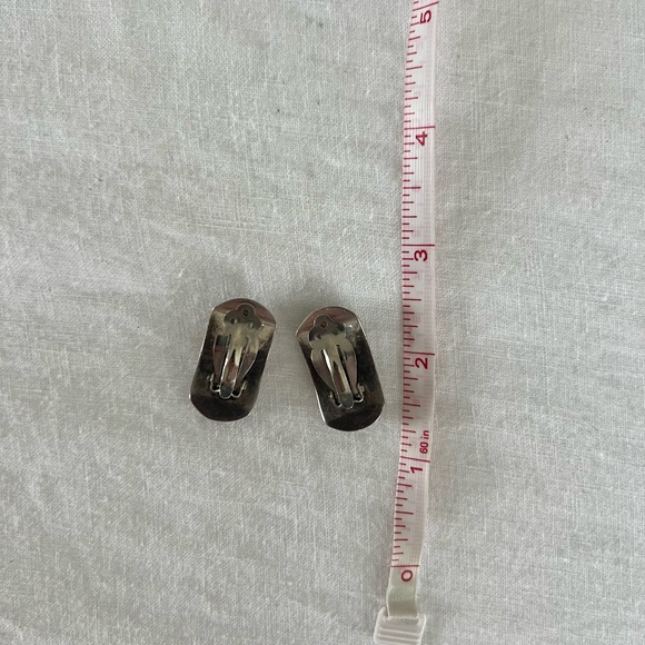 Vintage Sterling Silver Taxco Mexico Earrings - Picture 3 of 3